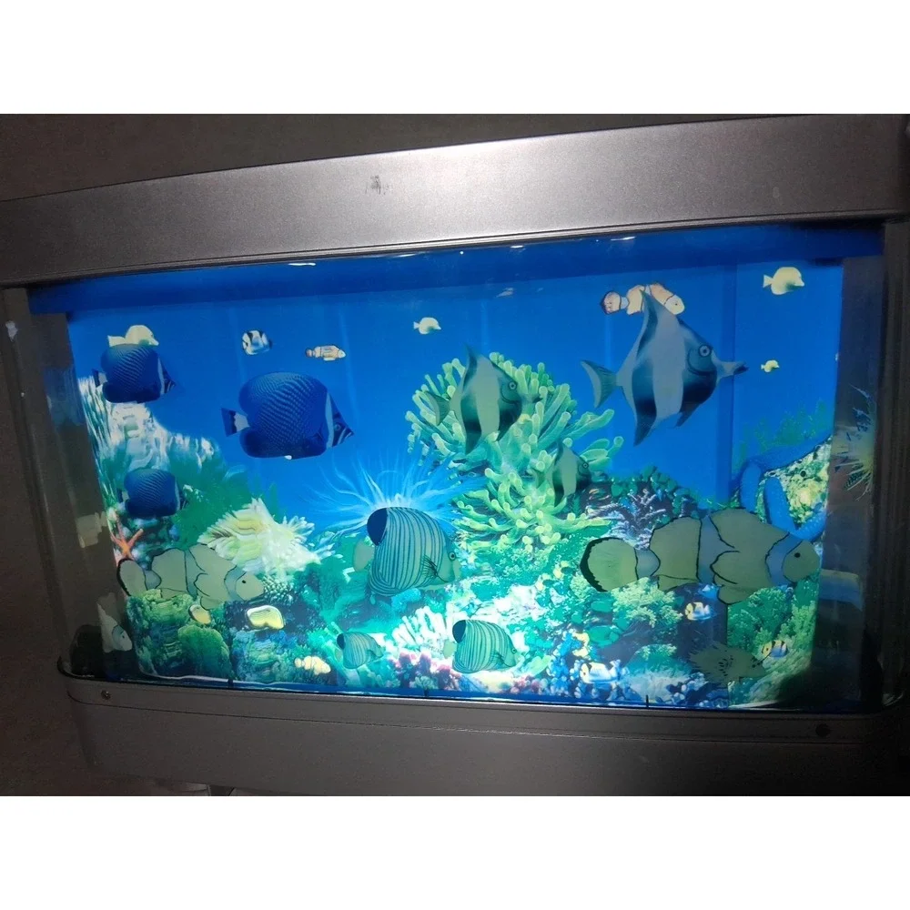 Aquarium Motion Lamp Multicolor LED Lighted Novelty Marine Plastic Design